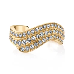 Outlet 3 ROW DIAMOND WAVE EAR CUFF Ear Cuffs
