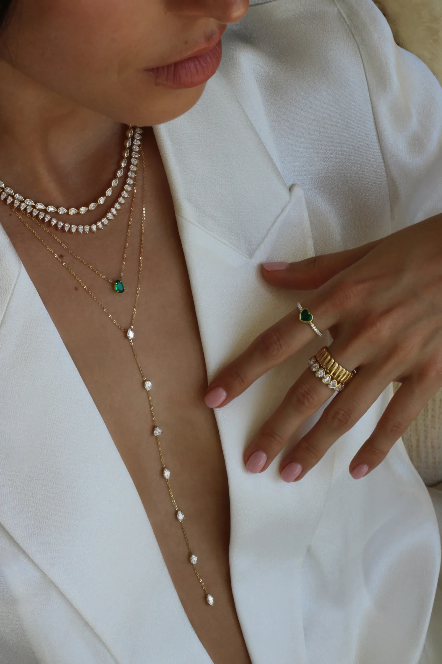 Outlet 7 STONE DIAMOND LARIAT Lariats