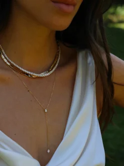 Cheap BAGUETTE AND MARQUISE DIAMOND LARIAT Lariats