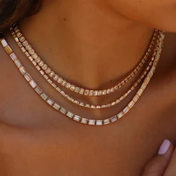 Cheap BAGUETTE DIAMOND CHOKER Chokers