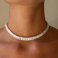 Shop BAGUETTE DIAMOND CHOKER One Of A Kind|Chokers