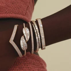 Clearance BAGUETTE DIAMOND COIL BRACELET Bangles