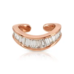 Sale BAGUETTE DIAMOND CURVED EAR CUFF Ear Cuffs