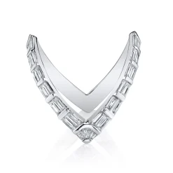 Fashion BAGUETTE DIAMOND V RING Stacking