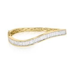 Outlet BAGUETTE DIAMOND WAVE BANGLE Bangles