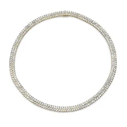 Best Sale BAGUETTE DIAMOND ZIPPER CHOKER Chokers