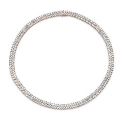 Best Sale BAGUETTE DIAMOND ZIPPER CHOKER Chokers
