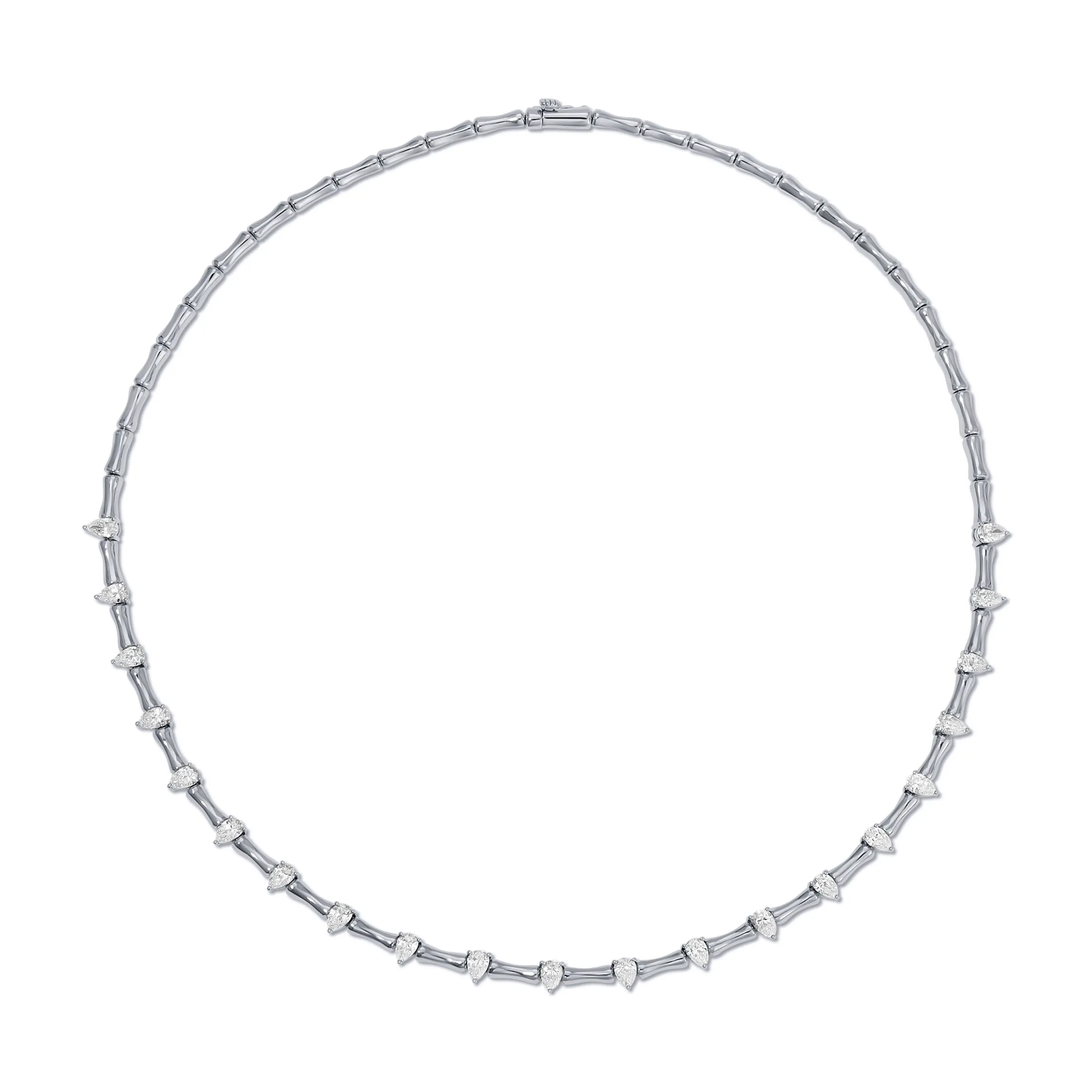 New BAMBOO CHOKER WITH PEAR DIAMONDS Chokers
