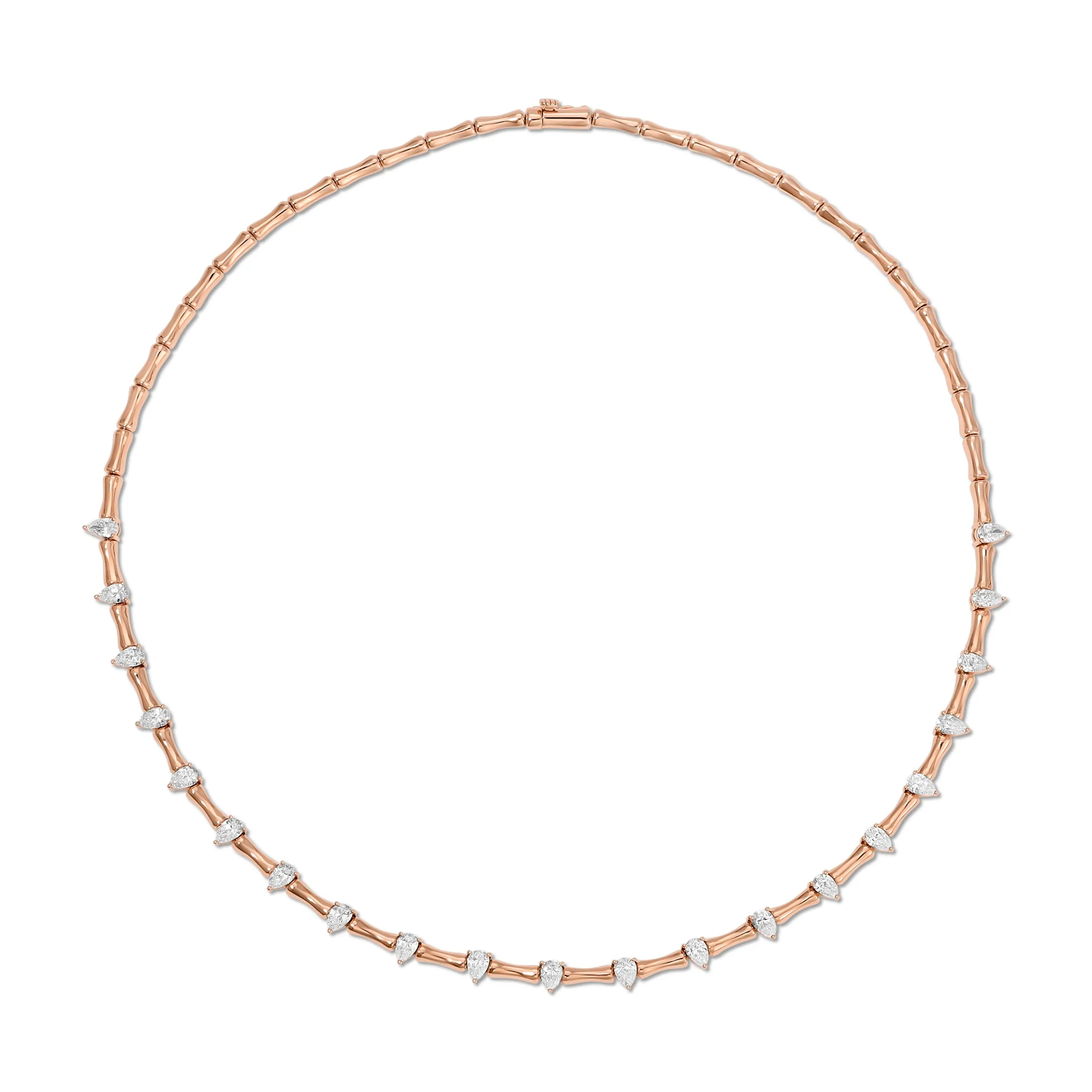 New BAMBOO CHOKER WITH PEAR DIAMONDS Chokers