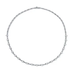 Clearance BAMBOO CHOKER WITH ROUND DIAMONDS Chokers