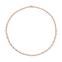Clearance BAMBOO CHOKER WITH ROUND DIAMONDS Chokers