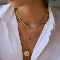 Best BEZEL COLOMBIAN EMERALD KITE PENDANT One Of A Kind