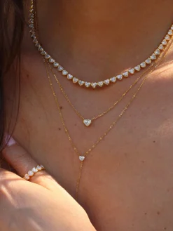 Cheap BEZELED HEART DIAMOND PENDANT .40 Pendants