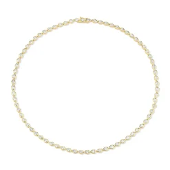 Fashion BEZELED PEAR SHAPED DIAMOND CHOKER Chokers