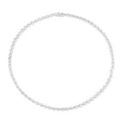 Fashion BEZELED PEAR SHAPED DIAMOND CHOKER Chokers