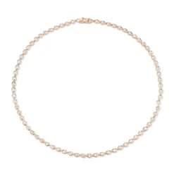 Fashion BEZELED PEAR SHAPED DIAMOND CHOKER Chokers