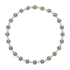 Best Sale BLUE SAPPHIRE AND DIAMOND FLORA CHOKER Chokers