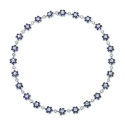 Best Sale BLUE SAPPHIRE AND DIAMOND FLORA CHOKER Chokers