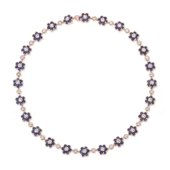 Best Sale BLUE SAPPHIRE AND DIAMOND FLORA CHOKER Chokers