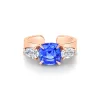 New BLUE SAPPHIRE CUSHION EAR CUFF WITH PEAR DIAMONDS Ear Cuffs