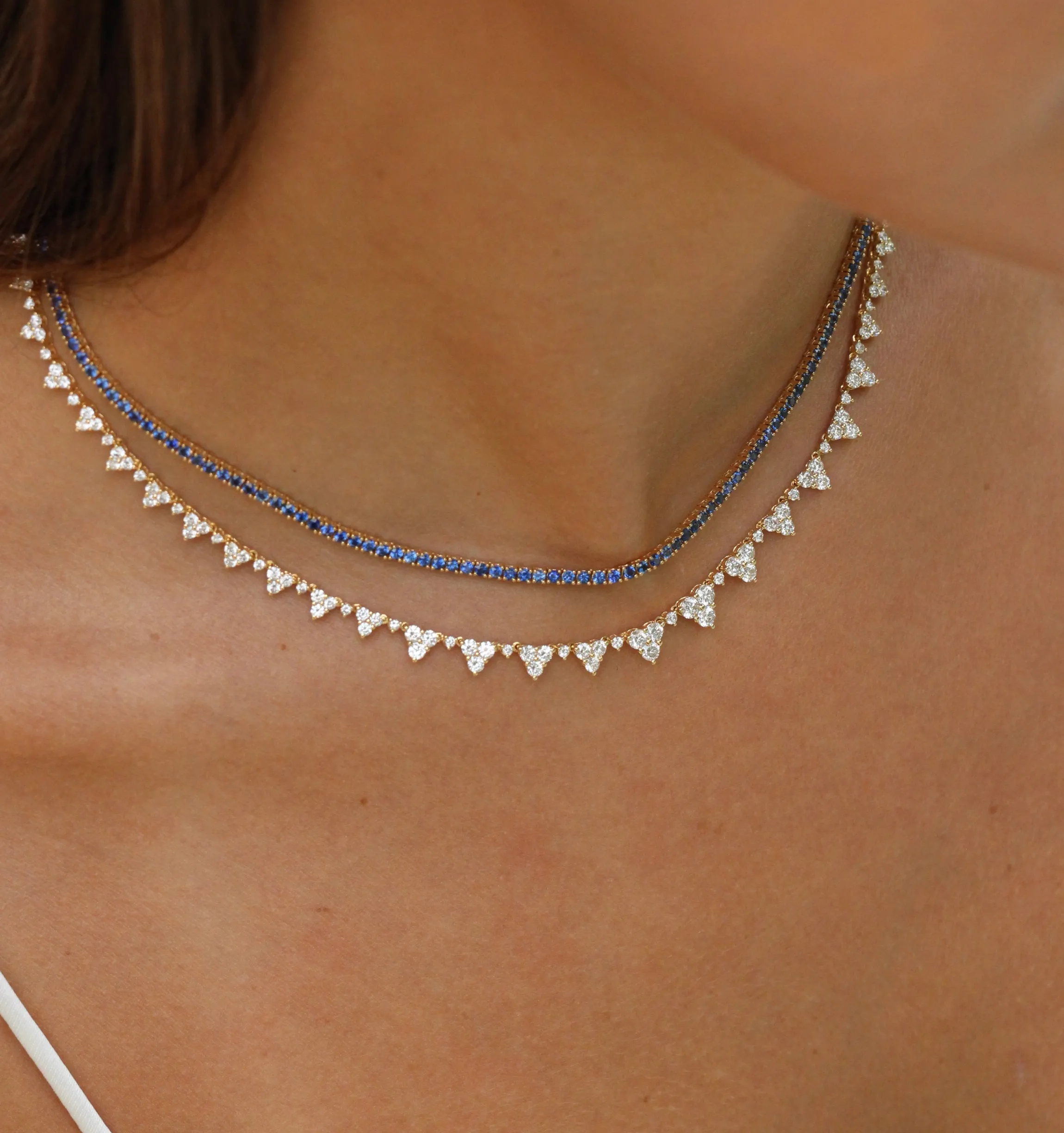 Sale BLUE SAPPHIRE HEPBURN CHOKER 16 Chokers