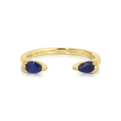 Best Sale BLUE SAPPHIRE PEAR ORBIT RING Stacking|Orbit