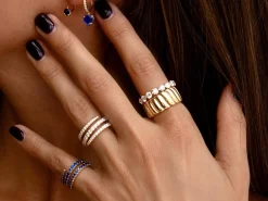 Cheap BLUE SAPPHIRE PINKY COIL RING Pinky|Coil