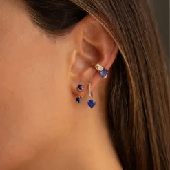 Fashion CLASSIC BLUE SAPPHIRE ORBIT EARRING Orbit