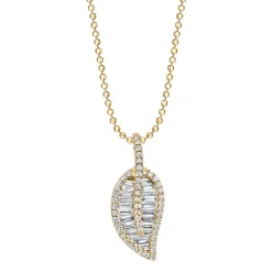 Shop CLASSIC LEAF DIAMOND NECKLACE Pendants