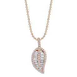 Shop CLASSIC LEAF DIAMOND NECKLACE Pendants