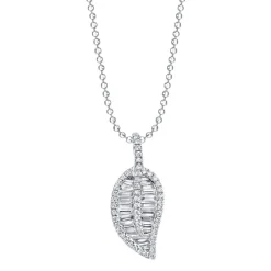 Shop CLASSIC LEAF DIAMOND NECKLACE Pendants