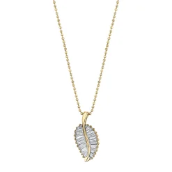 Clearance CLASSIC PALM LEAF DIAMOND NECKLACE Pendants