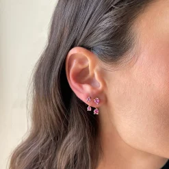 Flash Sale CLASSIC PINK SAPPHIRE ORBIT EARRING Orbit