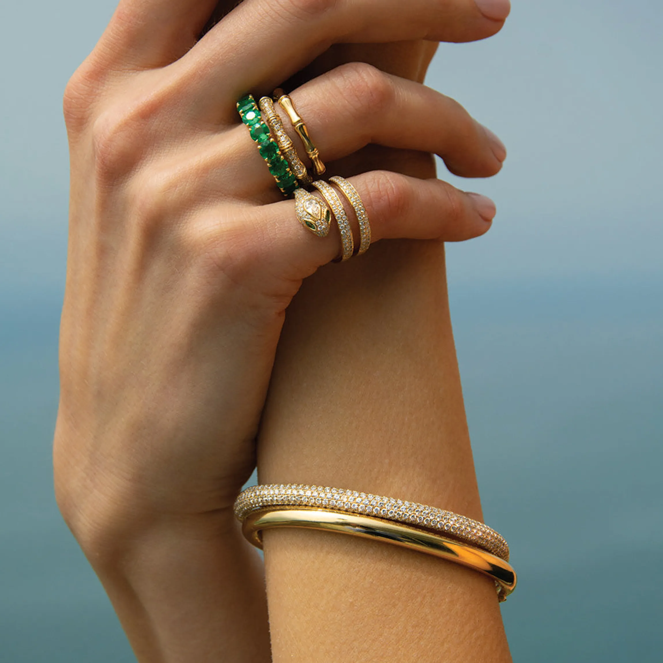Best Sale COSMO PAVE OVAL BANGLE Bangles