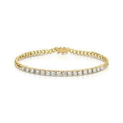 Cheap CUBAN LINK AND DIAMOND LINE BRACELET Chain Link