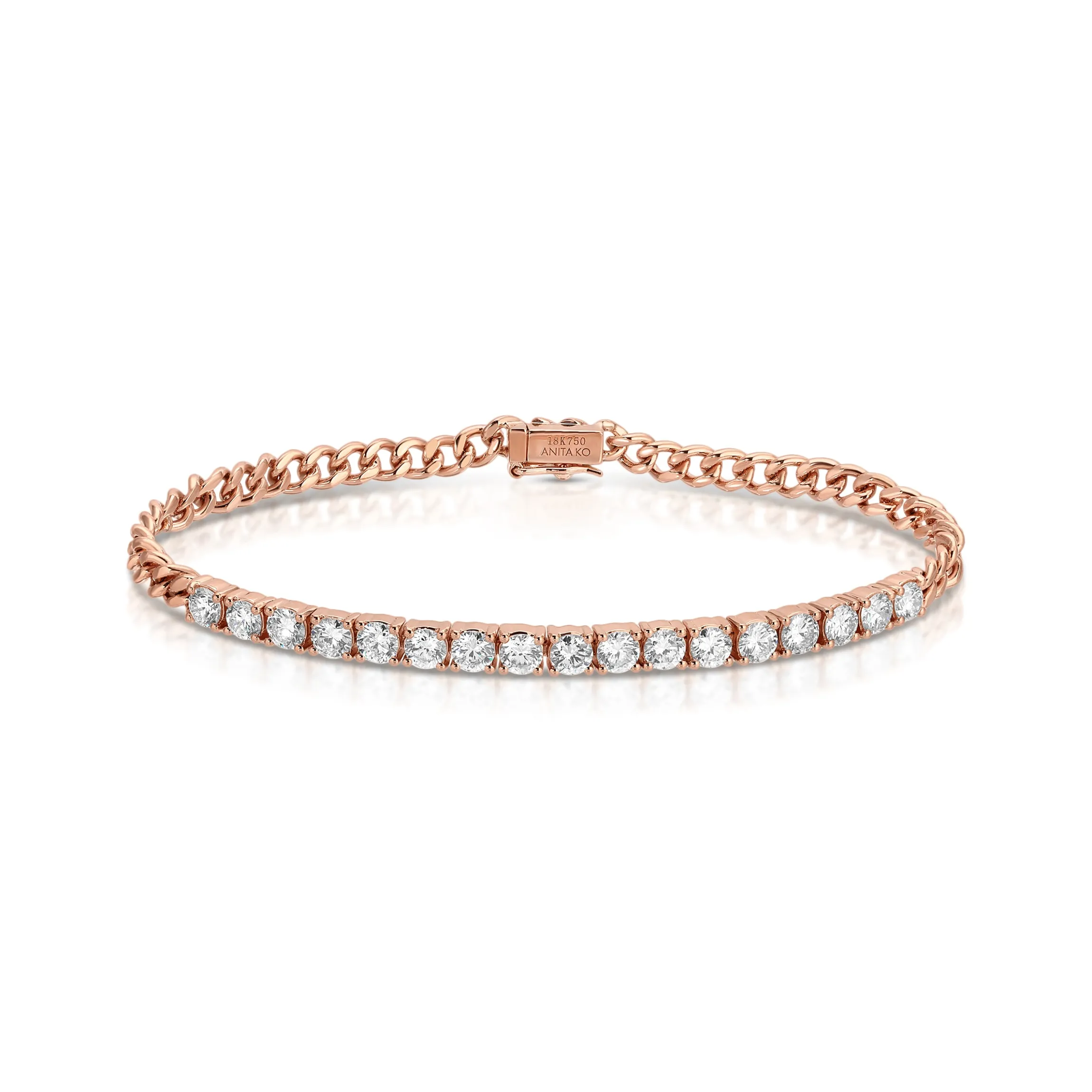 Cheap CUBAN LINK AND DIAMOND LINE BRACELET Chain Link
