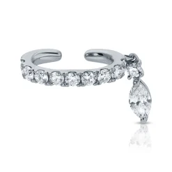 Best DELILAH EAR CUFF WITH MARQUISE DIAMOND DROP Ear Cuffs