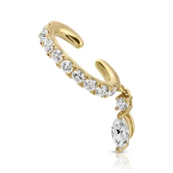 Best DELILAH EAR CUFF WITH MARQUISE DIAMOND DROP Ear Cuffs