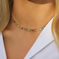 Store DIAMOND AND FINE GEMSTONE SHAKER CHOKER Chokers
