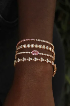Best Sale DIAMOND AND PINK SAPPHIRE HEPBURN BRACELET Diamond Link