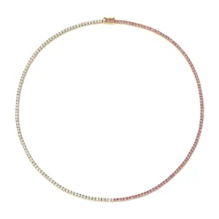 Flash Sale DIAMOND AND PINK SAPPHIRE HEPBURN CHOKER 16 Chokers