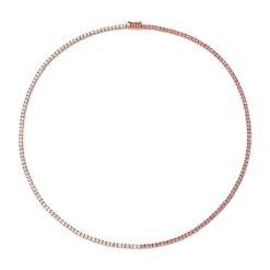 Flash Sale DIAMOND AND PINK SAPPHIRE HEPBURN CHOKER 16 Chokers
