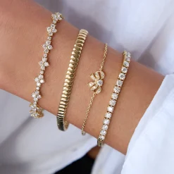 Online DIAMOND BOW BRACELET Chain Link