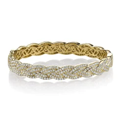 Best DIAMOND BRAIDED BRACELET Bangles
