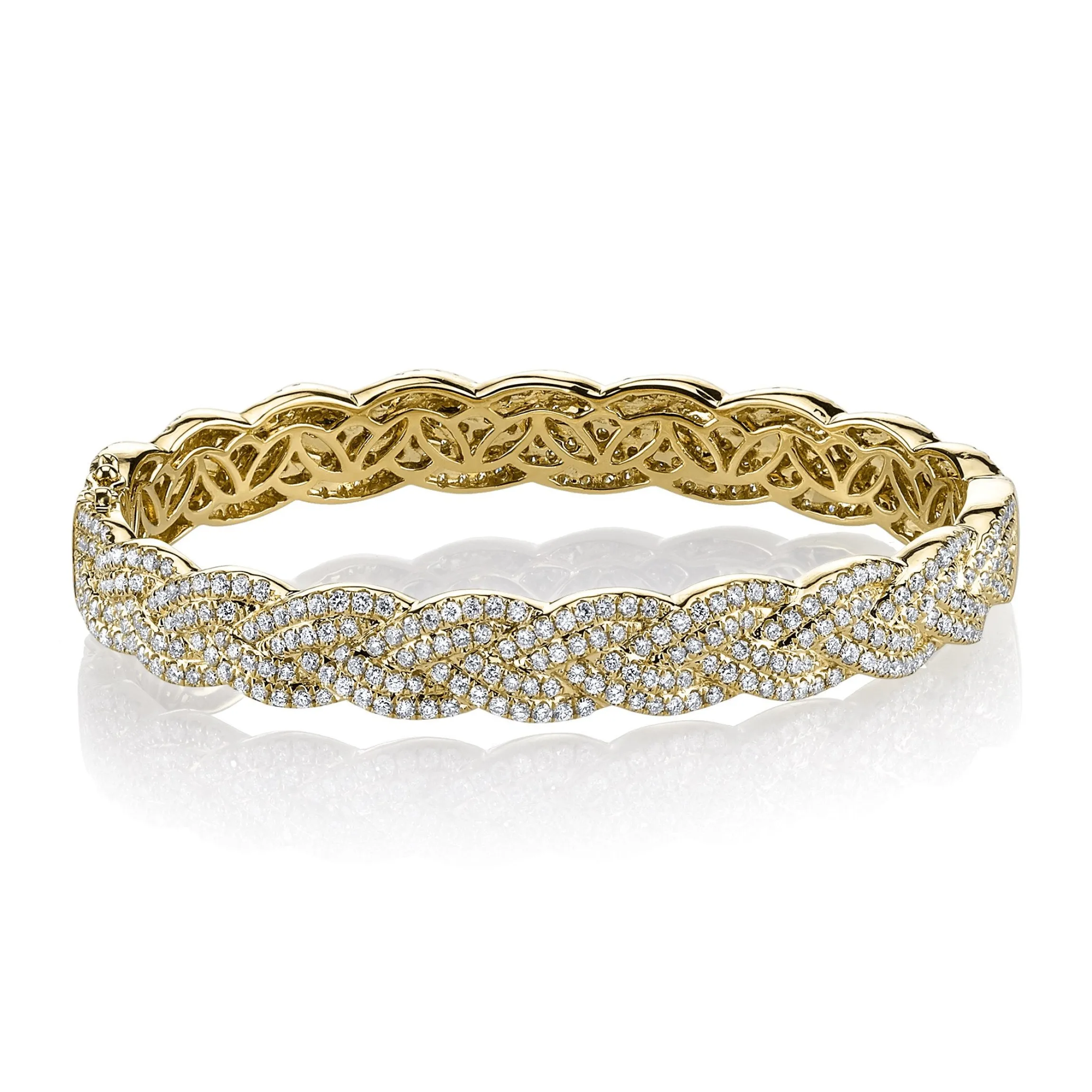 Best DIAMOND BRAIDED BRACELET Bangles
