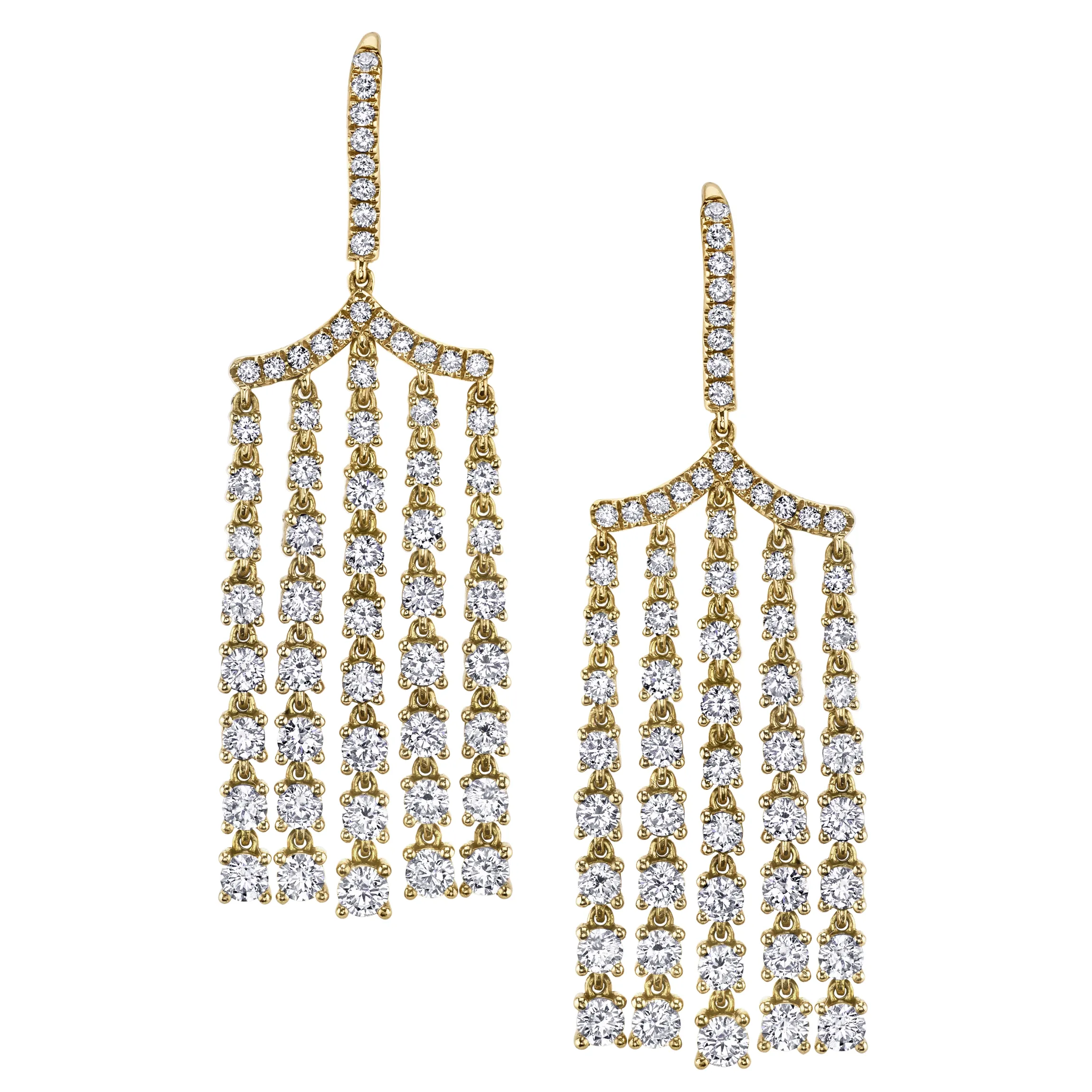 Clearance DIAMOND CHANDELIER EARRINGS Long