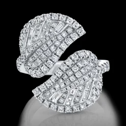Best Sale DIAMOND CLUSTER LEAF RING Leaf
