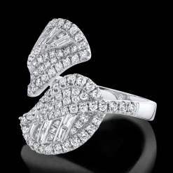 Best Sale DIAMOND CLUSTER LEAF RING Leaf