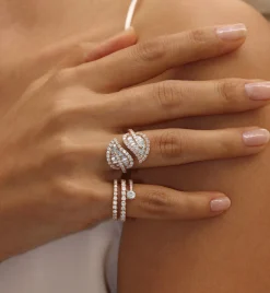 Best Sale DIAMOND COIL RING WITH ROUND DIAMOND POINT Coil