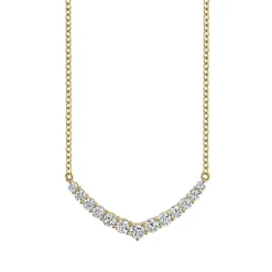 Online DIAMOND CURVED V NECKLACE Pendants
